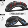 AVAWAY Ski Goggles Men, Youth-Snow Snowboard Goggle, Black Glasses for Women, 100% UV Protection OTG Winter Anti Fog view 3