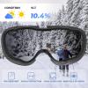 AVAWAY Ski Goggles Men, Youth-Snow Snowboard Goggle, Black Glasses for Women, 100% UV Protection OTG Winter Anti Fog view 4