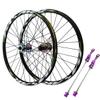 24inch Bikes Wheelset Disc Brake Quick Release Mountain Bike Wheel Aluminum Alloy Double Wall Rim Front and Rear Wheels 7/8/9/10/11/12 Speed Cassette 32 Holes (Color : Colorful, Size : 24'') view 1