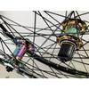 24inch Bikes Wheelset Disc Brake Quick Release Mountain Bike Wheel Aluminum Alloy Double Wall Rim Front and Rear Wheels 7/8/9/10/11/12 Speed Cassette 32 Holes (Color : Colorful, Size : 24'') view 2
