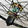 24inch Bikes Wheelset Disc Brake Quick Release Mountain Bike Wheel Aluminum Alloy Double Wall Rim Front and Rear Wheels 7/8/9/10/11/12 Speed Cassette 32 Holes (Color : Colorful, Size : 24'') view 4