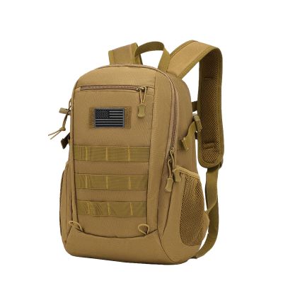 ArcEnCiel 20L Tactical Backpack MOLLE Daypack Gear Pack Camping Bag with PatchBrown