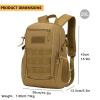 ArcEnCiel 20L Tactical Backpack MOLLE Daypack Gear Pack Camping Bag with PatchBrown view 2