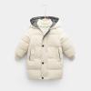 Child Kids Girls Winter Warm Jackets Lined Puffer Jacket Thicken Fleece Hooded Coat Kids Toddler Warm Snow Jacket Beige view 2