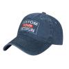 Custom Hats Personalized Hat Customized Baseball Cap Hat for Women Men Washed Denim Baseball Cap NavyBlue Caps view 2