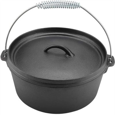 PILYON Camping Cookware,Portable Non-Stick Cast Iron Cookware Pan Outdoor Camping BBQ