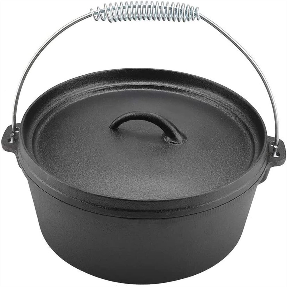 PILYON Camping Cookware,Portable Non-Stick Cast Iron Cookware Pan Outdoor Camping BBQ
