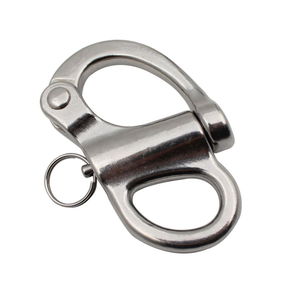 Ankexin Jaw Swivel Snap Shackle Stainless Steel for Sailboats Spinnakers Halyards &Diving 35/52/69/96mm Snap Shackle