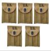 (Pack of 5) U.S WWII M1 Carbine Buttstock Ammo Ammunition Cartridge Magazine Pouch WW2 view 1