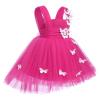 Birthday Dress for Baby Girls, Infant Toddler 3D Butterfly Tutu Dress Puffy Tulle Flower Girl Wedding Dress 1st 2nd Birthday Cake Smash Formal Summer Pageant Party Dresses Hot Pink 2-3 Years view 1