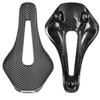 3D Printed Full Carbon Fiber Bike Saddle,Breathable/Waterproof/Light Unisex Cushion Seat for BMX, MTB & Road-Black view 1