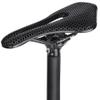 3D Printed Full Carbon Fiber Bike Saddle,Breathable/Waterproof/Light Unisex Cushion Seat for BMX, MTB & Road-Black view 3