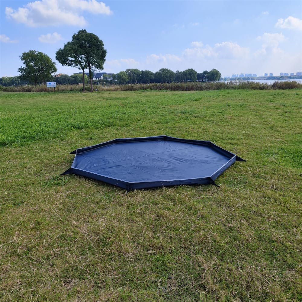 2-3 Person Bathtub Waterproof Tent Floor Cloth Octagonal Pyramid Single Pole Tent Specific