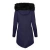 ZBYY Women Sherpa Lined Parkas Fleece Fuzzy Fur Hood Coat Jackets Hoodies Drawstring Winter Thickened Windproof Outwear view 2