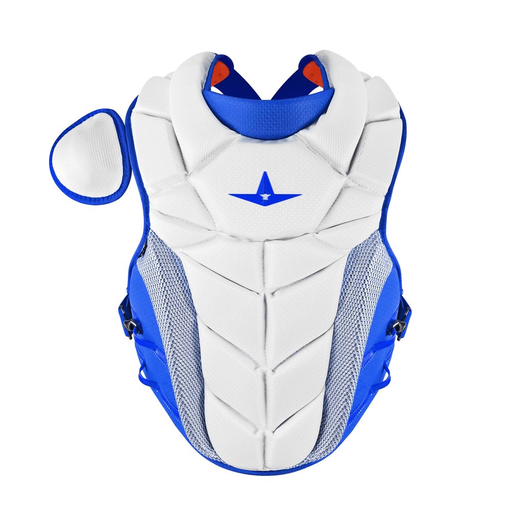All-Star Adult PHX Paige Halstead Fastpitch Softball Chest Protector (Large) White/Royal