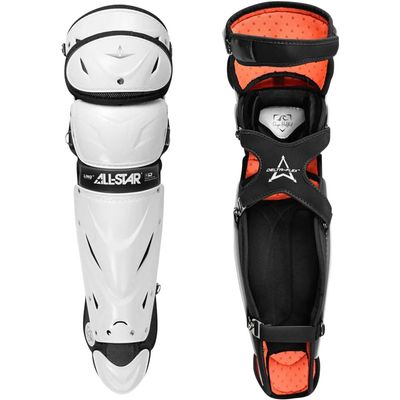 All Star Adult PHX Paige Halstead Fastpitch Softball Leg Guards (Small) White/Black