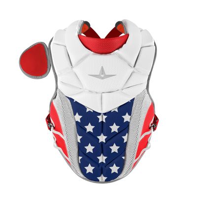 All-Star Adult PHX Paige Halstead Fastpitch Softball Chest Protector (Small) Red/White/Blue
