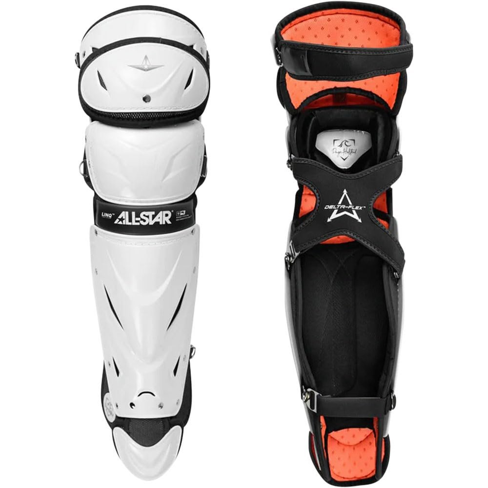 All Star Adult PHX Paige Halstead Fastpitch Softball Leg Guards (Large) White/Black