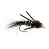 The Fly Fishing Place Tungsten Bead Head Nymph Fly Fishing Flies - Rubber Legs Black Gold Ribbed Hares Ear Trout Fly - Nymph Wet Fly - 6 Flies Hook Size 16 view 2