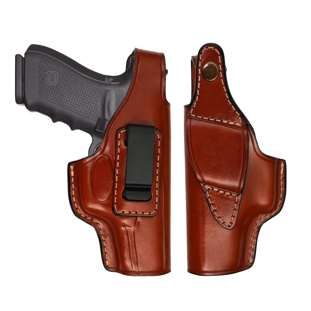 Leather OWB & IWB Holster Fits Beretta 92X F92 92FS M9 A1 A3 A4 Px4 Strom, Premium Leather, Thumb Break, Handmade (Brown, Beretta M9A4)