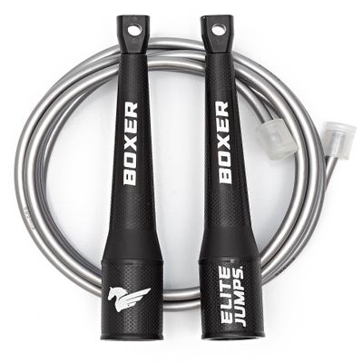 Elite Jumps Boxer Jump Rope for Fitness and Cardio Training - Professionally Designed Full Body Workout boxing jump rope - Tangle Free 5mm PVC Jump Rope Cord - Ideal for Slim Body Aerobic Exercise