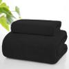 Beautiful Light Non-Slip Quick Dry Sweat Absorbent Microfiber Towel for Hot Yoga, Pilates, Yoga Mats, Workout, Home Gym, Exercise, Beach, Backpacking, Camp, Swim, and Sports (Black) view 1