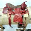 Western Kids Youth Adult Barrel Leather Saddle for Horse Riding, Floral Tooled Saddle with Silver Conchos ST-WLS-296 (12" Seat) view 1