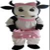 Cow Mascot Costume Adult Size for Men & Women with Built-in Fan Inside the Head view 1