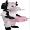 Cow Mascot Costume Adult Size for Men & Women with Built-in Fan Inside the Head view 2
