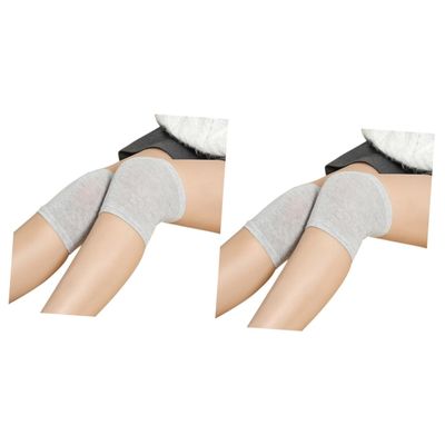 GLEAVI 2pcs Knee Support Sleeve Knee Warmer for Running Hiking Outdoor Sports Elastic Skid Texture (grey)