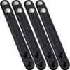1 Inch Duty Belt Keeper with Chrome Snaps for 2 1/4 inch Wide Belts (Pack of 4) Black Basketweave Leather with Chrome Double snap view 1