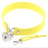 AKYLDI Leather Neck Strap Rock Gothic Punk Choker Neck Strap Necklace with Peach Heart Suede (Size : Yellow) view 1