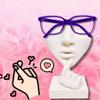 JewelryNanny Artsy Face Eyeglass Holder and Display Stand (Love) view 4