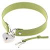 AKYLDI Leather Neck Strap Rock Gothic Punk Choker Neck Strap Necklace with Peach Heart Suede (Size : Green) view 1