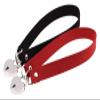 AKYLDI Leather Neck Strap Rock Gothic Punk Choker Neck Strap Necklace with Peach Heart Suede (Size : Red) view 2
