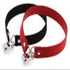 AKYLDI Leather Neck Strap Rock Gothic Punk Choker Neck Strap Necklace with Peach Heart Suede (Size : Red) view 3
