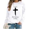 I Can't but I Know a Guy Long Sleeve Tshirt I Can't but I Know a Guy Jesus Cross Funny Christian T-Shirt Plus Size Tops Women Faith Shirts Christian Inspirational Tshirt Cross Gift White view 1