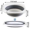 Collapsible Plastic Wash Basin 5L(1.4 Gallon), Kitchen Dishpan, Floding Small Bathtub, Space Saving Plastic Wash Bin for Dorm Camping Supplies Fishing Travel and Home (Grey 1 pcs) view 2