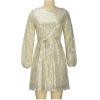 Women Sequin Dress Short Sparkly Glitter Dress Club Night Ruched Mini Dress Cocktail Party Prom Dress Evening Ball Gown Gold view 4