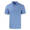 Cutter & Buck Men's Blue Detroit Lions Throwback Forge Eco Double Stripe Stretch Recycled Polo view 2