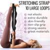 TECEUM Stretching Strap for Yoga & Physical Therapy  10 Loops  Non-elastic Leg Stretch Straps for Stretching, Exercising, Pilates, Post-injury Rehabilitation for All Levels  Men & Women view 2