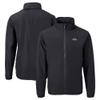 Cutter & Buck Men's Black Baltimore Ravens Charter Eco Recycled Full-Zip Jacket view 1