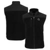 Cutter & Buck Men's Black Baltimore Ravens Helmet Cascade Eco Sherpa Fleece Full-Zip Vest view 1