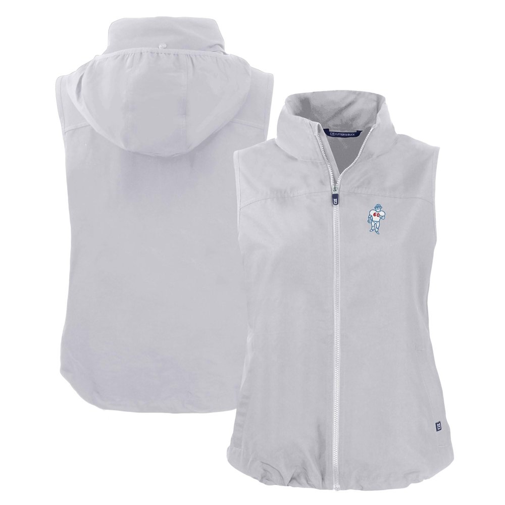 Cutter & Buck Women's Gray Houston Oilers Throwback Charter Eco Full-Zip Vest