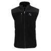 Cutter & Buck Men's Black Minnesota Vikings Helmet Big & Tall Cascade Eco Sherpa Fleece Full-Zip Vest view 2