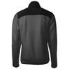 Cutter & Buck Men's Gray/Black Philadelphia Eagles Throwback Cascade Eco Sherpa Fleece Full-Zip Jacket view 3