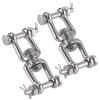 2Pcs 304 Stainless Steel Rotating Ring Connector Swivel Anchor Chain Connector for Boat view 1