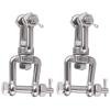 2Pcs 304 Stainless Steel Rotating Ring Connector Swivel Anchor Chain Connector for Boat view 2