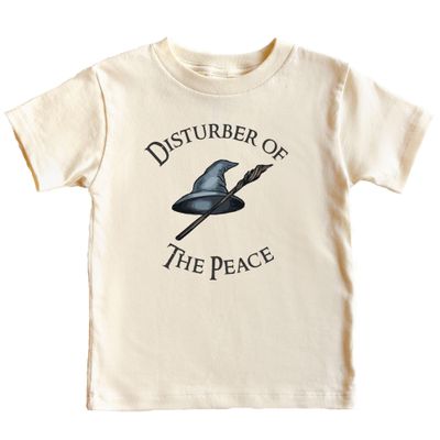 Brain Juice Tees Disturber Of The Peace Toddler Shirt - 100% Cotton - Cream Color (5/6T, Cream)