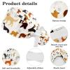 Animals Dogs Scrub Caps Adjustable Working Cap Surgical Caps Nurse Hat with Bow Hair Scrunchy view 4